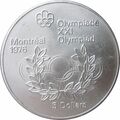 CANADA  KM  89  5 Dollars Olympia SYMBOL LORBEERKRANZ  1974  STG 