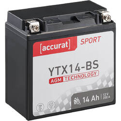 12V YTX14-BS 14Ah AGM Motorradbatterie Motorrad Roller Batterie Akku CTX14-BS