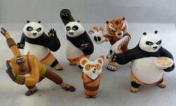 Kung Fu Panda 6er Satz Po Tigress Shifu Monkey Spiel Sammel Figuren Comansi