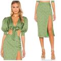 Camila Coelho Inez Top + Cruz Skirt in Green Floral