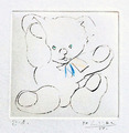 Heinz te Laake “Teddy” -Ohne Titel- Lithographie, signiert 1987,  E.A.