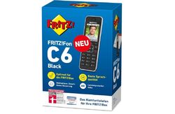 Fachhändler: AVM FRITZ!Fon C6 Black DECT-Komforttelefon - GUT + MwSt Rechnung