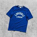 Lonsdale London Herren blau kurzärmeliges T-Shirt Center Logo Größe - M