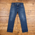 Vintage Levis 501 Jeans 30 x 30 Medium waschen gerade blau rot Tab Denim