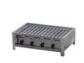 Gasgrill Edelstahl 4 flammig mit Rost Partygrill 81 x 53 x 27 cm Gastrobräter