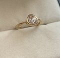 Diamant Brilliant Ring Gold 585 , Verlobung, 16mm, Umfang 51