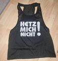 Top Gr. M schwarz "Hetz mich nicht"