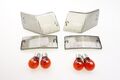 Blinkerglas Set schwarz vone und hinten + Birnen für Vespa PX 80 125 150 200