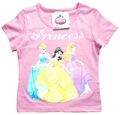 Neu! Disney Princess T-Shirt Shirt Kurzarm Glitzer Baumwolle rosa 104