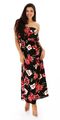 Cotton Maxi Bandeau Kleid mit Flower Print