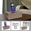 Retro Bluetooth Lautsprecher + FM Radio Tragbar Mp3 USB AUX Sound-Box Holz Optik