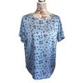 Bonita Damen T Shirt Ginko Blatt hell blau Gr XL