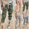 Damen Camo Jogginghose Sweathose Sweatpants Freizeithose Sportshose Stoffhose DE