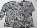 Laura Torelli weites Langarm Shirt  schwarz bunt  Gr  XL 44