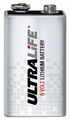 2x Ultralife 9V E-Block Lithium-Batterien U9VL-J-P 1200mAh für Rauchmelder