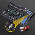7 Kanal Live Studio Mischpult Mischer Konsole Mikrofoneingänge Bluetooth USB DJ