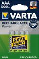 8x Akku Varta AAA 1,2V 1000mAh HR03 Micro Recharge Accu Power ReadyToUse