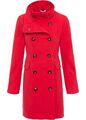 Neu Kurzmantel mit Stehkragen und dekorativen Knöpfen Gr. 38 Rot Damen Jacke