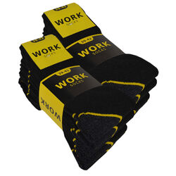 10 bis 100 Paar Arbeitssocken Herren Socken WORK Arbeit Socken Schwarz Baumwolle