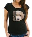 Damen T-Shirt Polygon GOLDENDOODLE Women Hund Hundemotiv Doodle Goldie