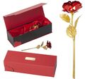 Rot Goldene Vergoldete EWIGE Gold Rose GRAVUR Valentinstag Hochzeitstag Geschenk
