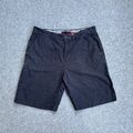 TOMMY HILFIGER Herren Chino Bermuda Shorts Gr. 34 Kurze Hose Logo A16706 Blau