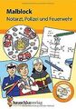 Malblock - Notarzt, Polizei und Feuerwehr ab 3 Jahre | Buch | Zustand akzeptabel