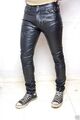 Black leder jeans hose super skinny stretchable lambskin dehnbar jeans DE