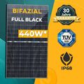 2x 440W Bifazial Glas-Glas Full Black PV Solar Module
