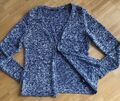 Offene Strickjacke Cardigan Woman by Tchibo Gr. 40/42 -Dunkelblau/Weiß meliert -