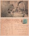 Eine geheime Postkarte Mutter und Tochter Poststempel 1904