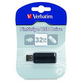 kQ Verbatim USB Stick 32 GB Pin Stripe SCHWARZ 32GB