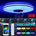 LED RGB Deckenlampe Dimmbar mit Bluetooth Musik Lautsprecher App Fernbedienung