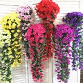 Künstliche Kunstblumen Hängepflanzen Balkon DekoEfeuranken Blatt Rebe Blumen DE