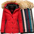 Navahoo Damen Winter Jacke Steppjacke Mantel Parka Kapuze Warm Gefüttert LAURA 