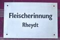 Metallschild Fleischer-Innung Rheydt Mönchen­glad­bach