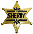 Sheriffstern (6x6cm) gold silber Verkleidung Cowboy Sheriff Karneval Fasching