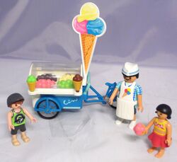 PLAYMOBIL aus 9426 Fahrrad mit Eiswagen Eisverkäufer 2 Kinder Eis #24