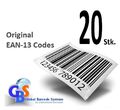 Global-Barcode-Systems - 20 EAN / GTIN Codes Barcode - EAN-13 Nummern - Original