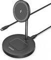 Anker PowerWave 2-in-1 Magnetic Stand Lite Kabellose Ladestation mit iPhone 15