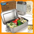 Lunchbox Brotdose Auslaufsicher Bento-Box Brotzeit-Dose aus Edelstahl mit Fächer