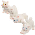 4 Mini-Katzenfiguren aus Harz für Dekoration von Landschaft und Töpfen.