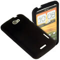 Silikon black Case f HTC One X Schutz Tasche Hülle Silicon schwarz
