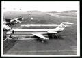 Fotografie Flughafen Newcastle, Flugzeug Douglas DC-9, Passagierflugzeug der KL 