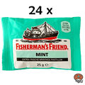 24 x Fisherman`s Friend Menthol-Pastillen Mint, vegan