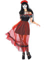 Tag der Toten Kleid Halloween-Kostüm für Damen rot-schwarz - Cod.320857