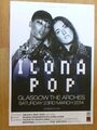 Icona Pop Konzertposter - Glasgow 2014 Live Music Show Tour - - Gig Erinnerungsstücke.