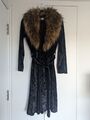 "Mob Wife"" Trend italienische Vintage Kunstfell Samt Strickjacke/Kleid"