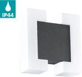 Eglo LED Design Aussen Wand Lampe Leuchte SITIA 2flg. Weiß Schwarz 18x18x5,5cm