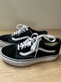 VANS Old Skool Platform Plateausneaker Schwarz Wildleder , Textil  Weiß Gr. 38,5